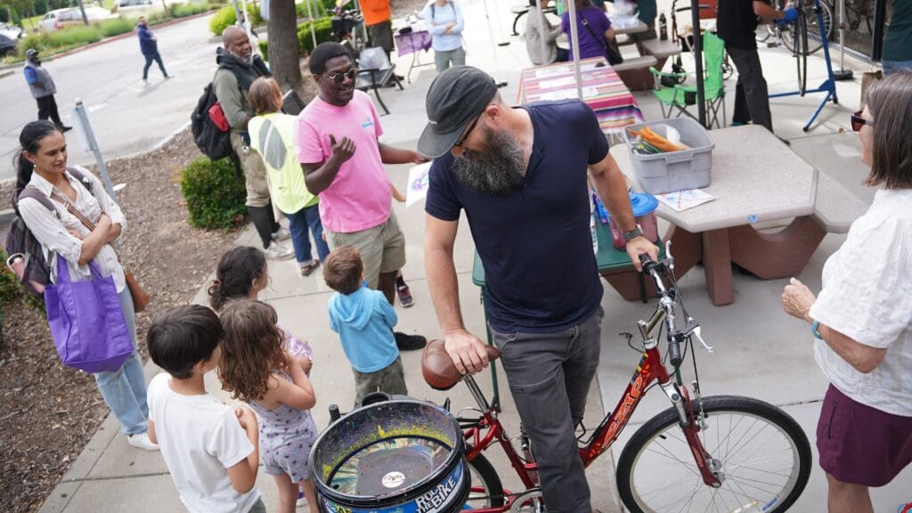 Man with bike