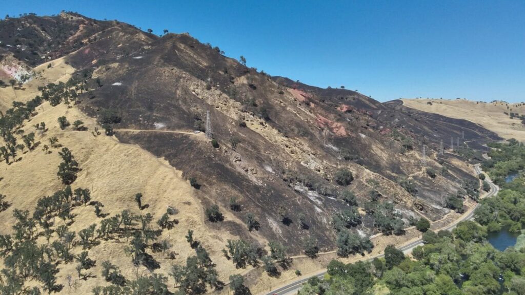 A burned hill