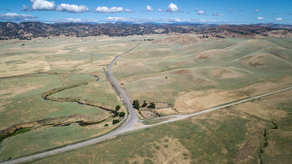 Road through a valley