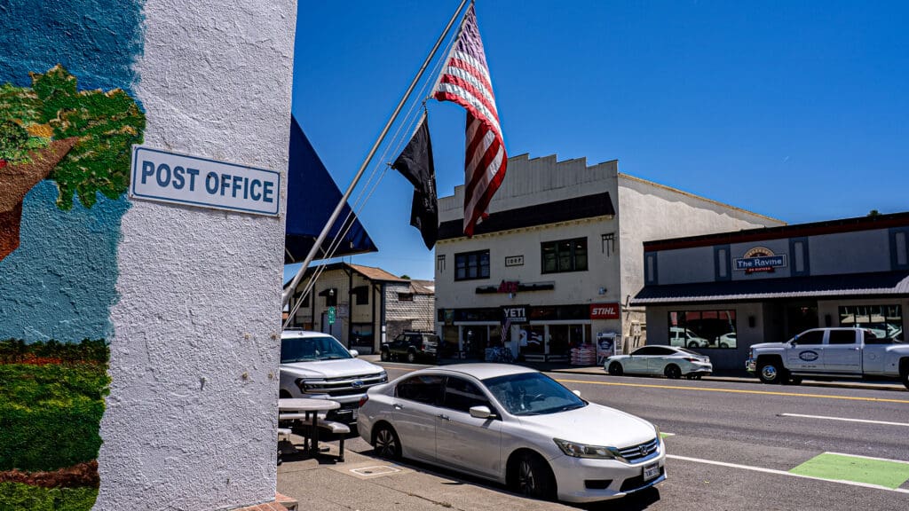 post office and downtown