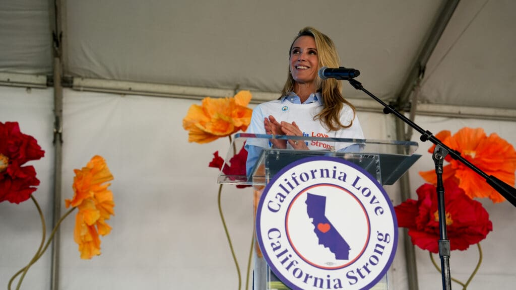 First partner Jennifer Siebel Newsom at the fourth annual Move Your Body, Calm Your Mind Day event in downtown Sacramento on May 29, 2026. Photo by Denis Akbari.