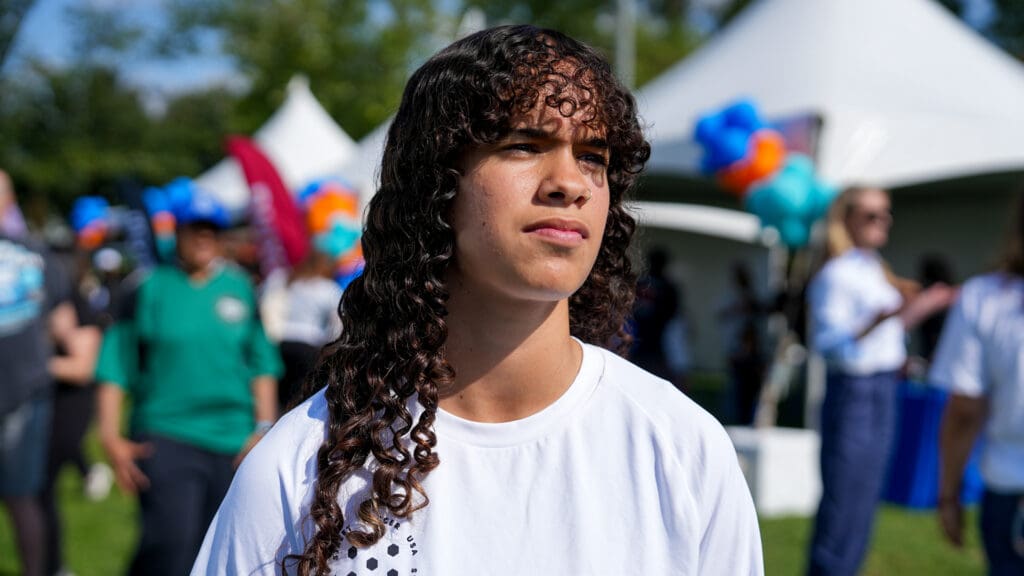 Brooke Braley, junior at John F. Kennedy High School and soccer player, at the fourth annual "Move Your Body, Calm Your Mind" event in Downtown Sacramento on May 29, 2026. Photo by Denis Akbari.