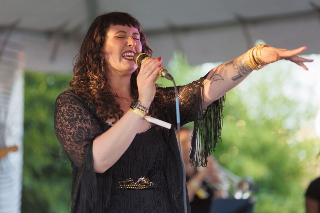 Woman singing