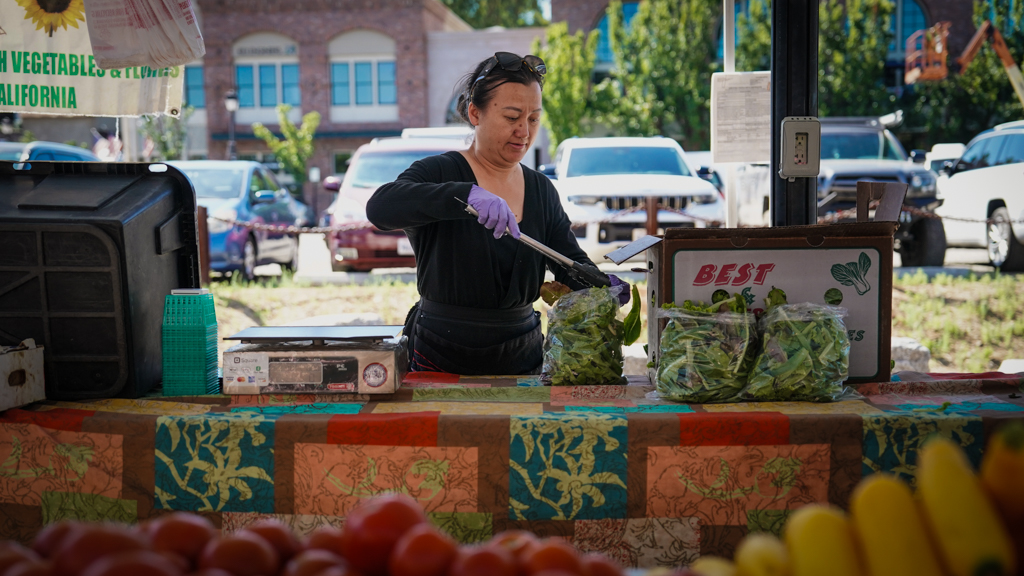 Vendor at market