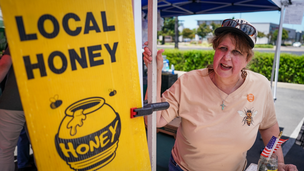 Woman at farmers market