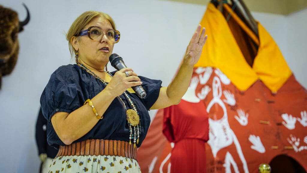 Woman speaking