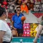 Woman holding basketball