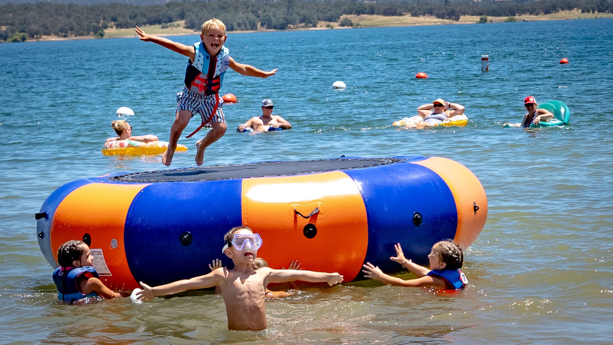 Kids playing in water