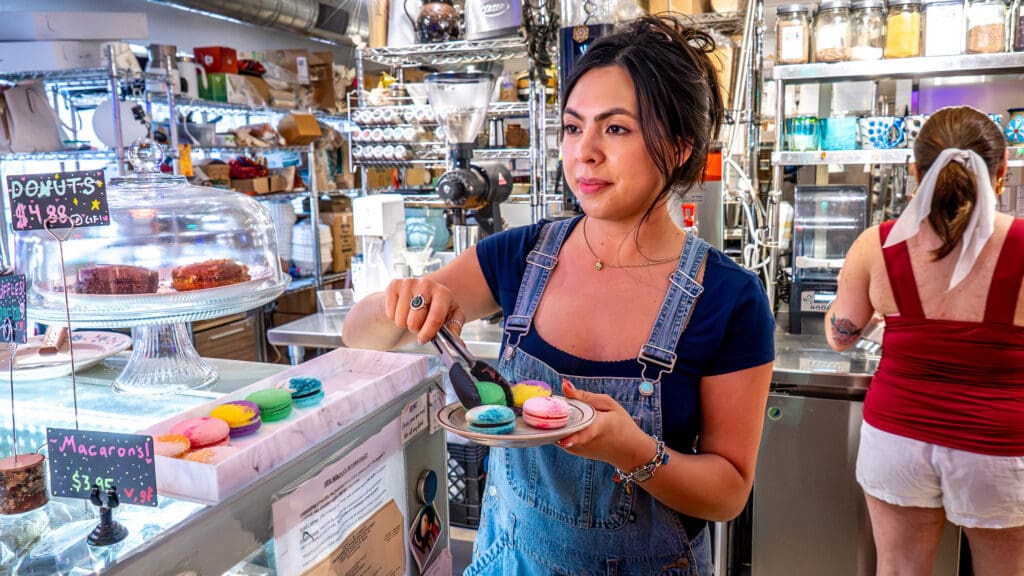 woman working in shop