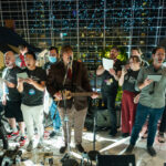 People performing a song