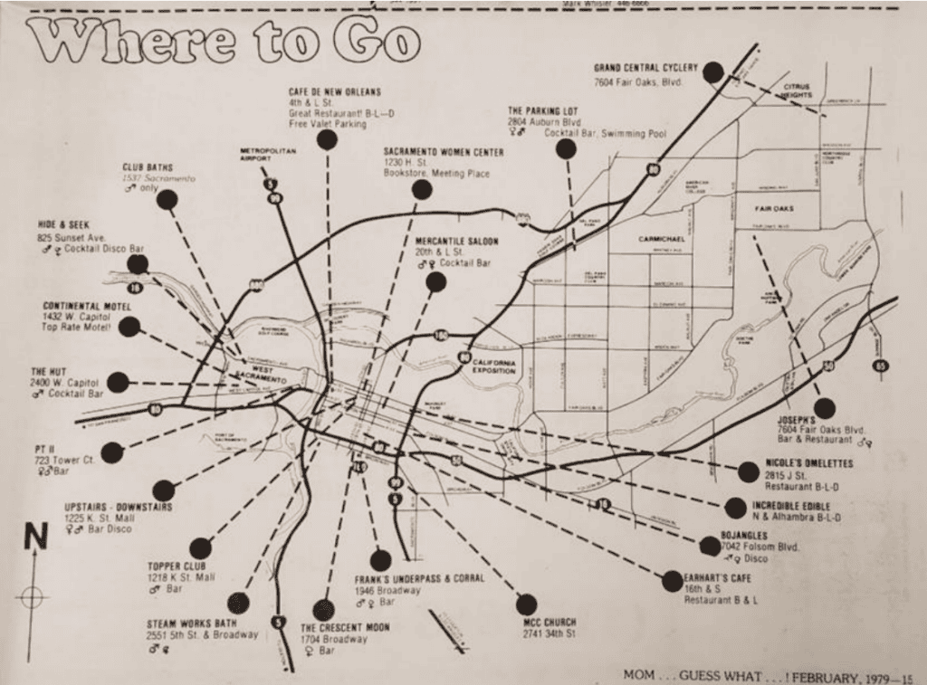map with dots showing grid of sacramento