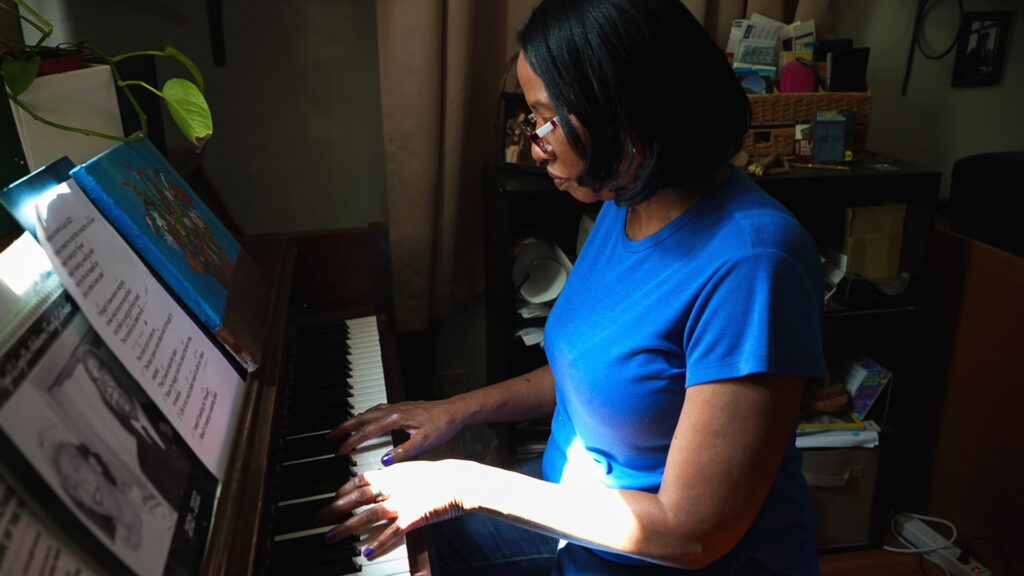 playing piano