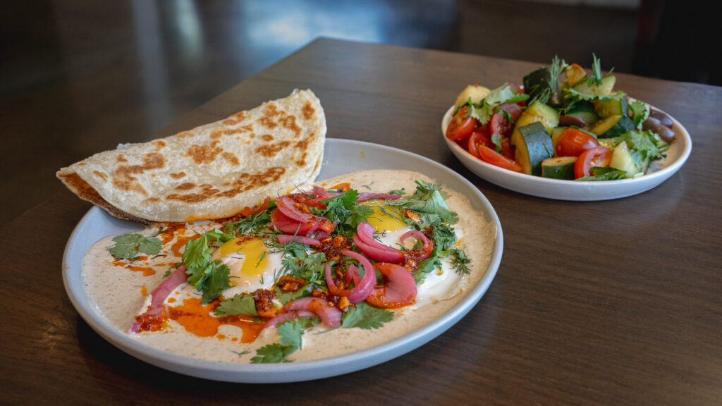 eggs and salad