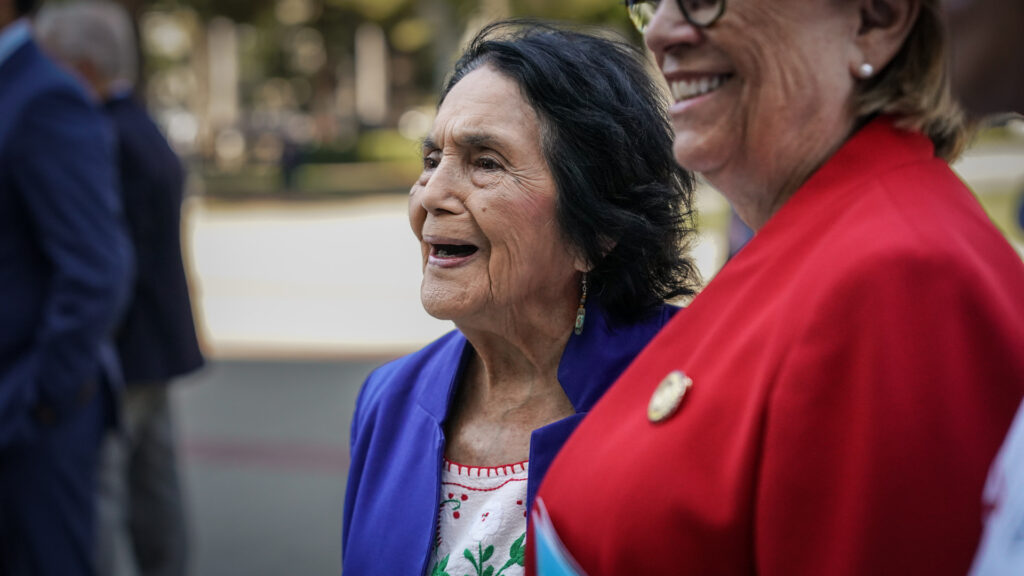 Women smiling