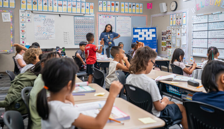 teacher and students