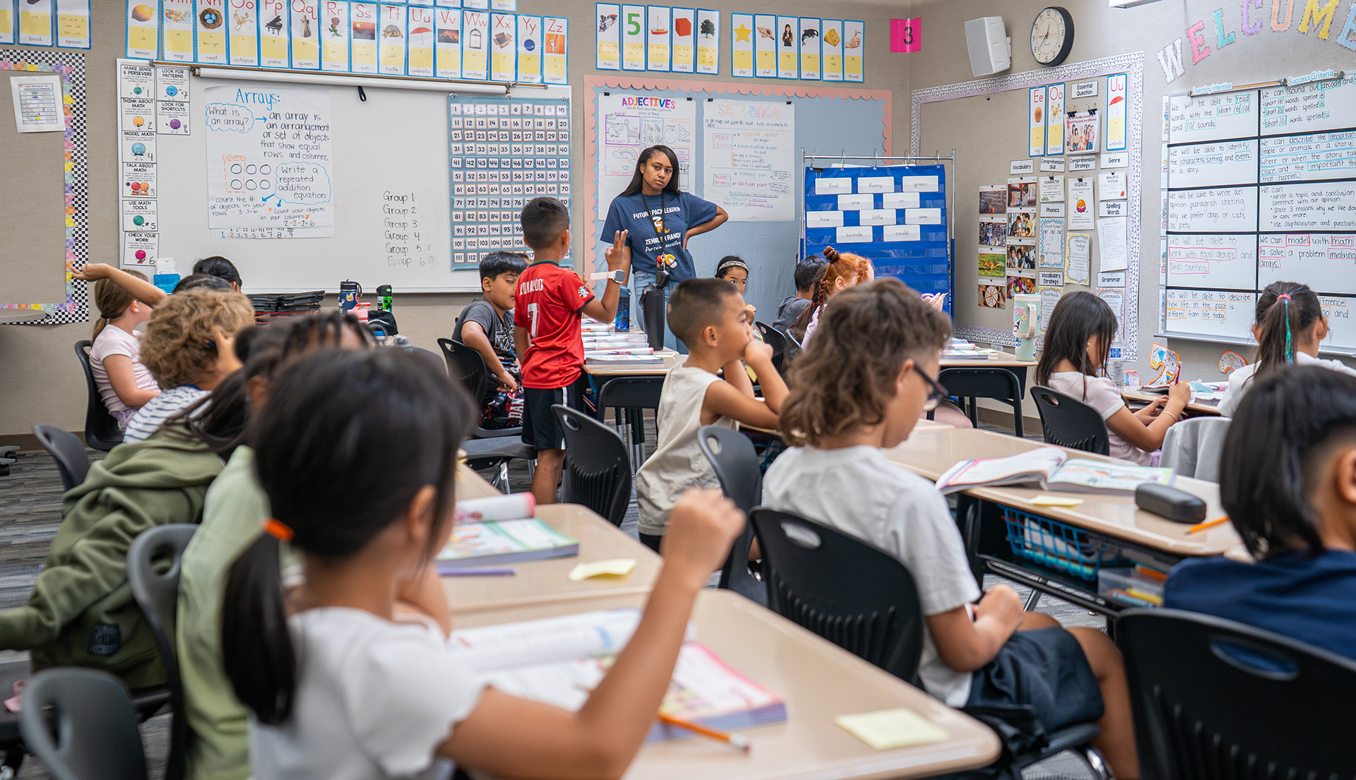 teacher and students