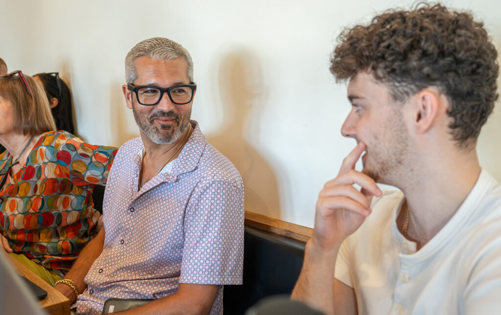 men talking