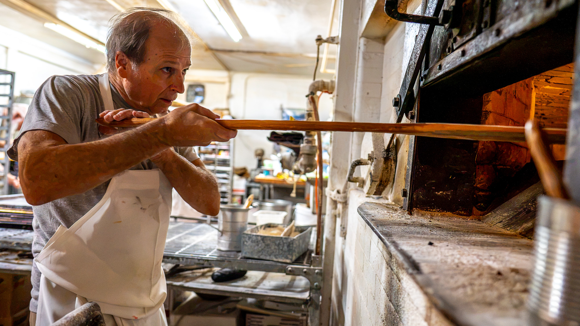 man working in bakery