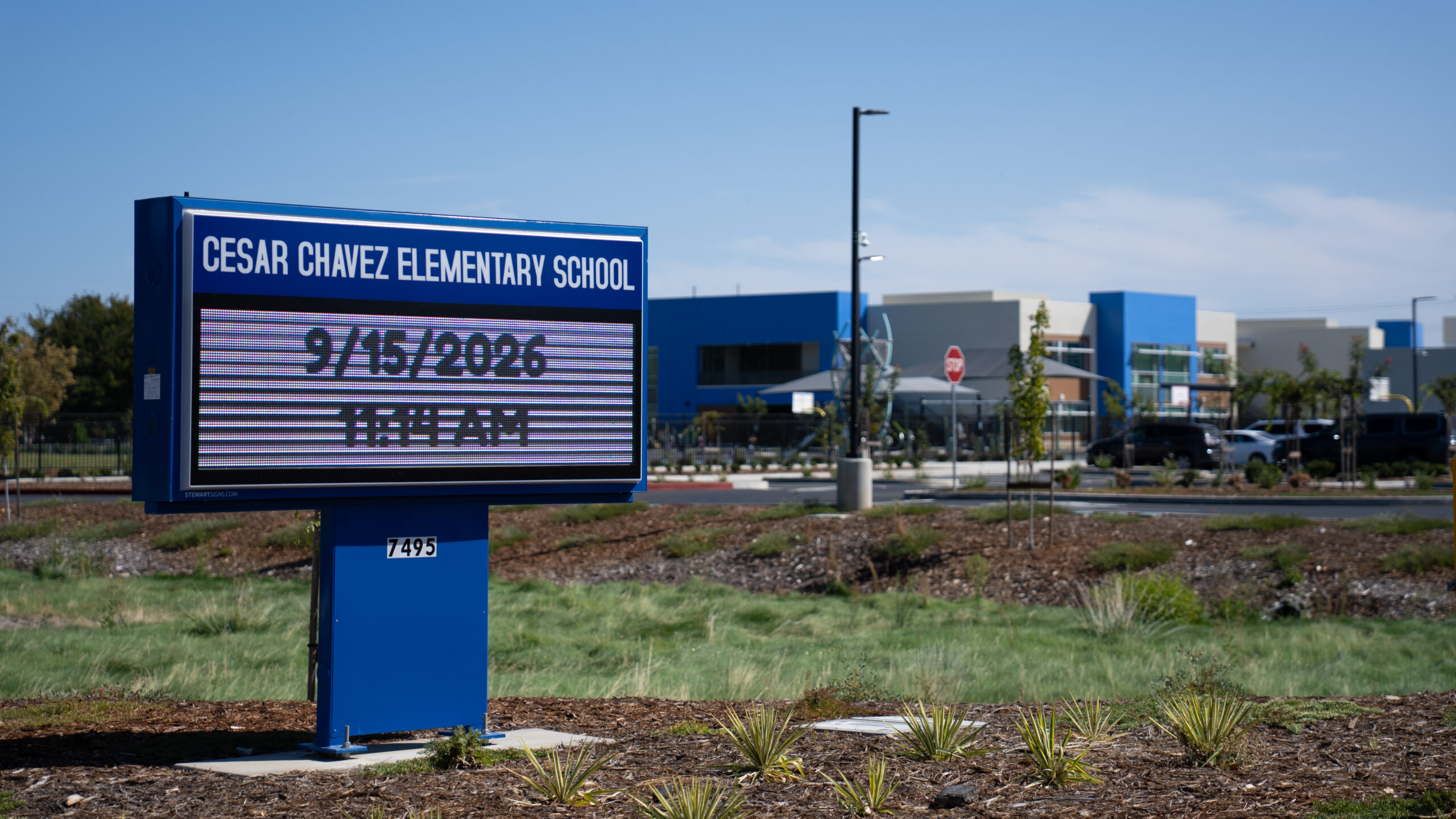 school sign
