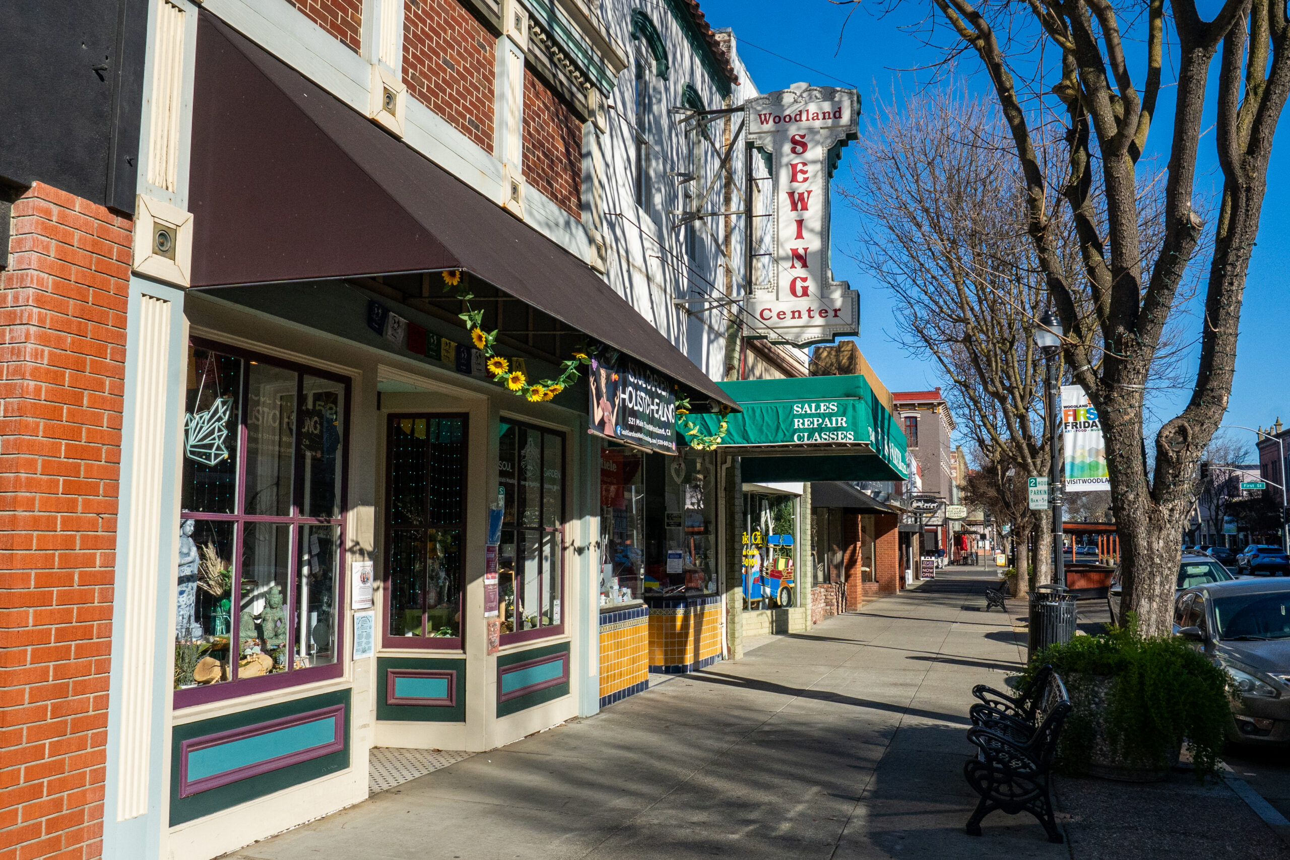 Woodland downtown