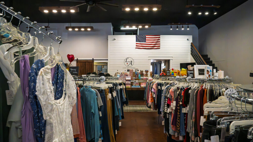 store interior, clothes
