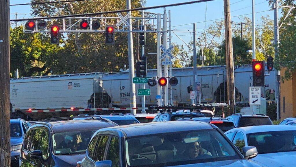Train on tracks