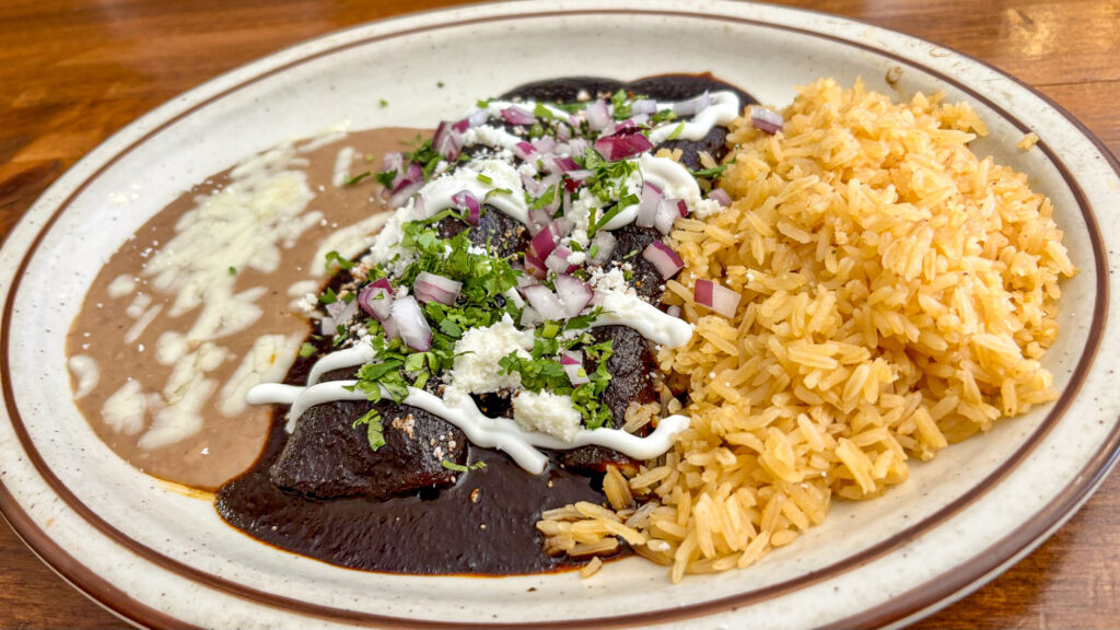 mole enchiladas