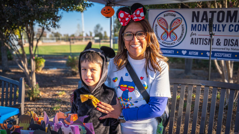 woman and child at event