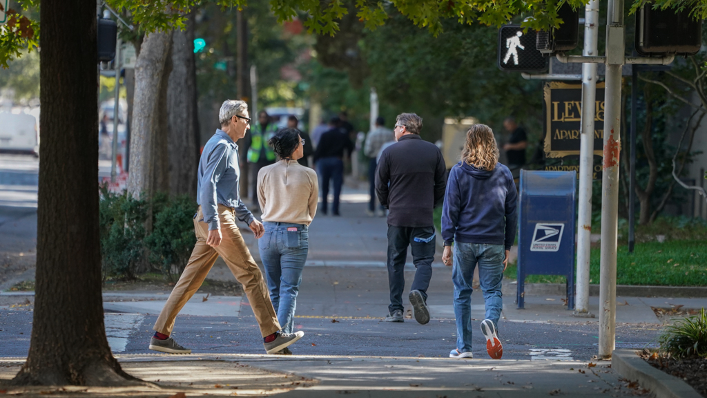 People walking